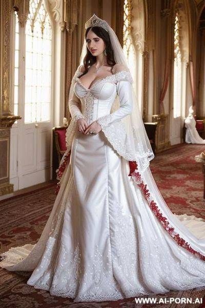 Frills, frilly clothes, black lingerie, night gown, negligee, wedding night, sexy lingerie, see through clothes - ai-porn.ai on pornintellect.com