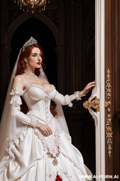 Tight clothes, silk, silk clothes, frill, frilly clothes, frilly, overflowing cleavage, - ai-porn.ai on pornintellect.com