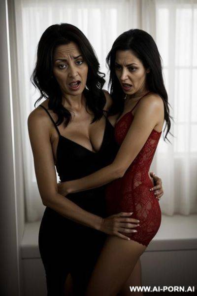 Scared mom with her scared duaghter - ai-porn.ai on pornintellect.com