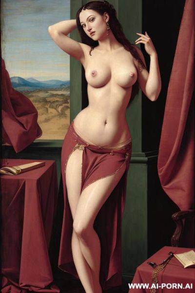Renaissance painting, topless, renaissance skirt - ai-porn.ai on pornintellect.com