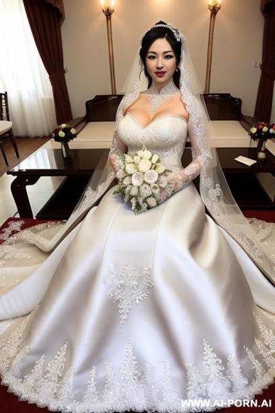 Creampie pregnant asian milf fucking a white 2 man with short brown hair, a beard and blue eyes - ai-porn.ai on pornintellect.com
