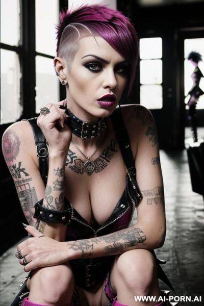 Prostitute bitch naked very hairy pussy bitch make-up dégrad colors - ai-porn.ai on pornintellect.com