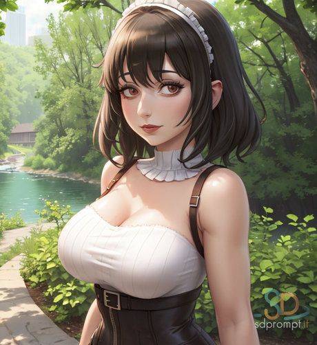 Adorable AI generated brunette Pitonsal flaunts her milking big boobs - pornpics.com on pornintellect.com