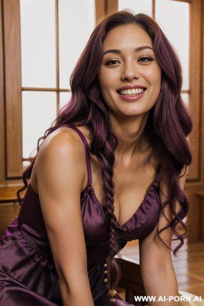 Elaborate very long hairdo, sugar date, tanned, meticulous naturalism, mormon pleasure, - ai-porn.ai on pornintellect.com