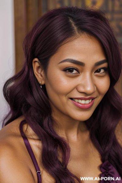 Elaborate very long hairdo, tanned, meticulous naturalism, homely heat, - ai-porn.ai on pornintellect.com