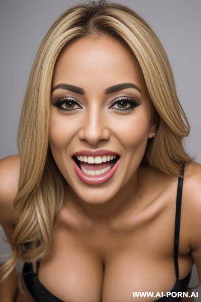 Blonde colombian woman 20 mouth open - ai-porn.ai - Colombia on pornintellect.com