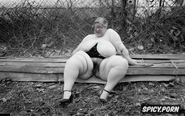 Very very old granny, big glasses, saggy tits, upskirt, ninety year old - spicy.porn on pornintellect.com