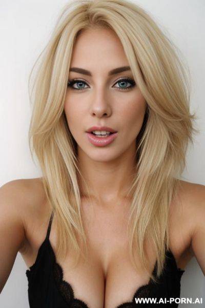 Glory hole, blond hair, hairy pussy, sexy face - ai-porn.ai on pornintellect.com