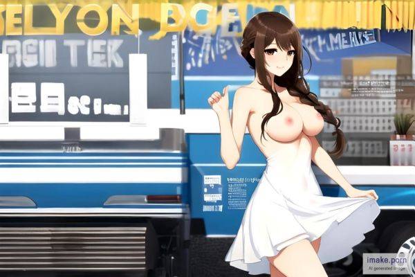 Standing, Teen 18+, Normal body, Sportive, Brunette, Braided,... - imake.porn on pornintellect.com