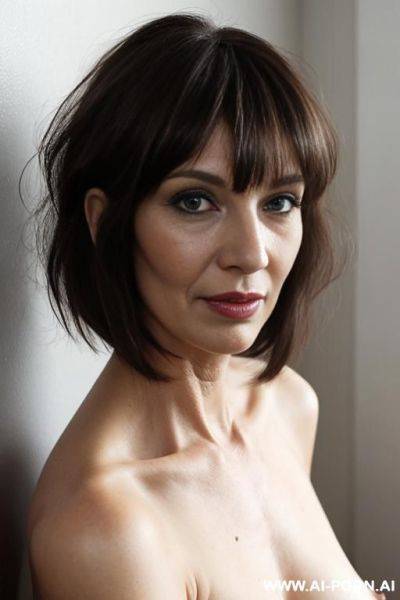 Old woman naked, messy bob bangs - ai-porn.ai on pornintellect.com