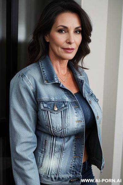 Denim jacket very revealing milf - ai-porn.ai on pornintellect.com