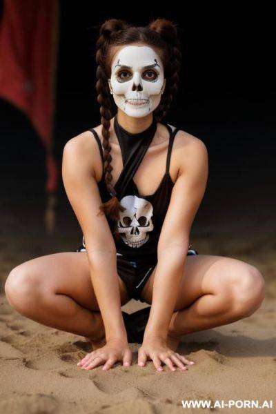 All , slender, short slavic woman with brown hair and naked - ai-porn.ai on pornintellect.com