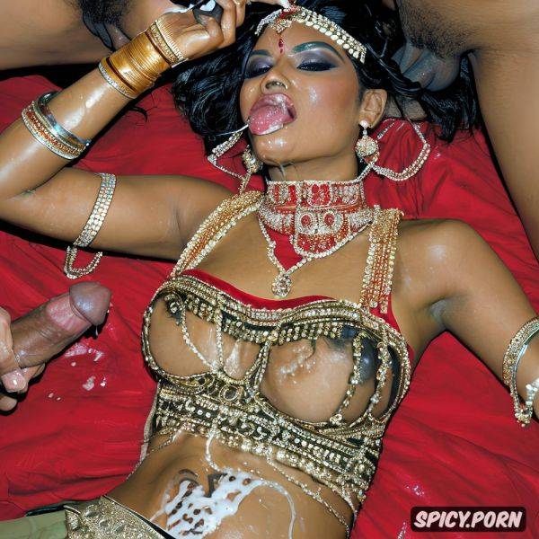 The standing beautiful indian bride in wedding hall takes a huge black dick in the mouth and get covered by cum all over his face - spicy.porn - India on pornintellect.com