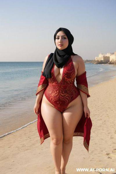 Pretty face chubby naked big ass wide hips full body view oiled - ai-porn.ai on pornintellect.com
