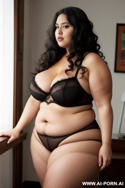 Bbw, extremely chubby, far woman, hourglass, very wide hips, guitar shape, fat arms, cuban 1 woman naked - ai-porn.ai - Cuba on pornintellect.com