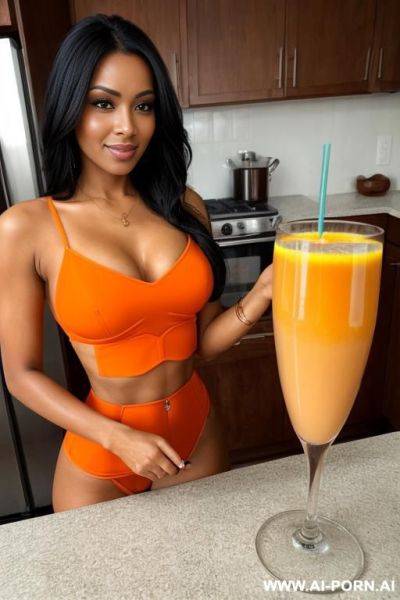 Drink orange juice - ai-porn.ai on pornintellect.com