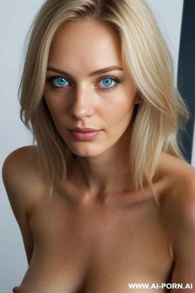 Natural gigantic breasts, beautiful perfect body, beautiful gorgeous face, bright blue eyes, - ai-porn.ai on pornintellect.com