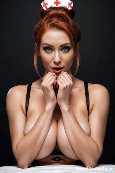 Red hair, bondage, busty, - ai-porn.ai on pornintellect.com
