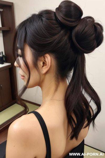 Japanese 20 hair bun front view - ai-porn.ai - Japan on pornintellect.com
