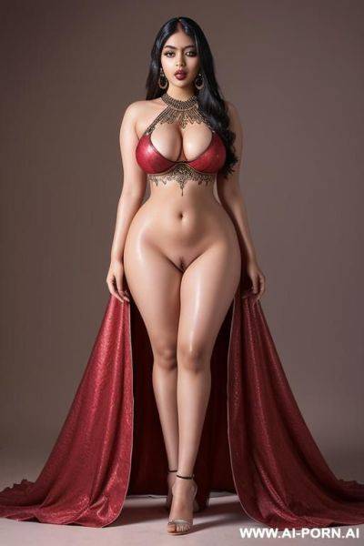 Gorgeous model, thick lips, beautiful eyes, lush hair, naked, hourglass figure (((ahegao))) - ai-porn.ai on pornintellect.com