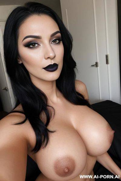 Black makeup, perky tits, excited - ai-porn.ai on pornintellect.com