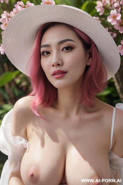 Winter background, (pallid white skin), (reflecting bright skin), (short messy hair), (closeup portrait), pin-up style , (ultra detailed), (smirk with closed lips), (side view, looking into camera), - ai-porn.ai on pornintellect.com