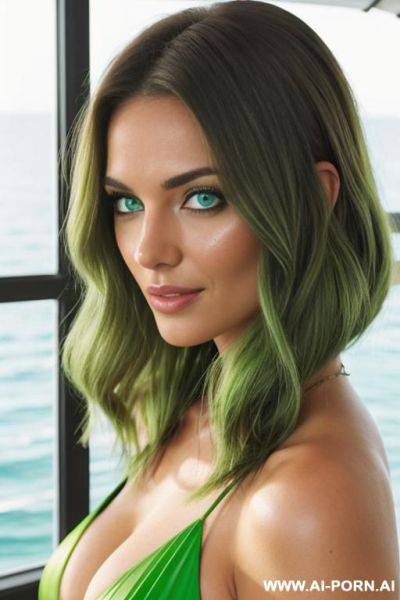 (bright green eyes) (sun kissed hair) - ai-porn.ai on pornintellect.com