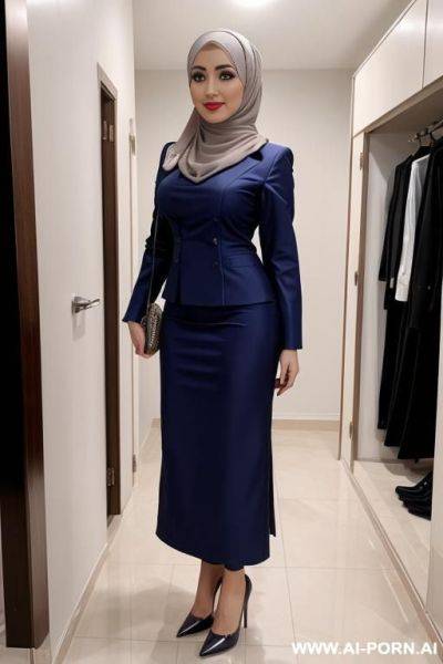 Princess naked wear hijab on stand full body - ai-porn.ai on pornintellect.com