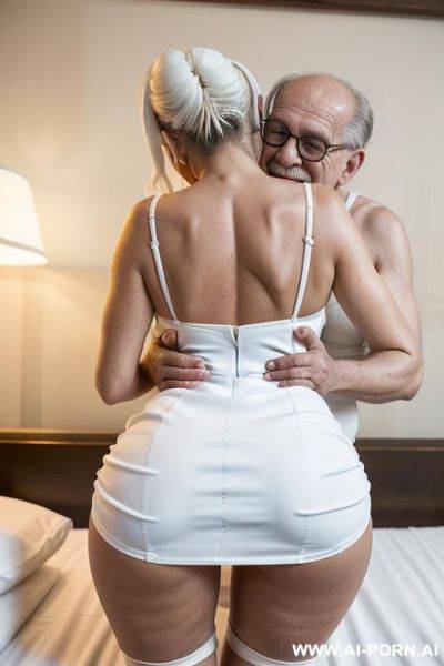 ((((medium shot)))) at hospital room ((((bent over hugging an oldman in bed)))) ((((pretty face italian wife from behind )))) on stage bathes in beer a lot of beer suds lot sick men looks - ai-porn.ai - Italy on pornintellect.com