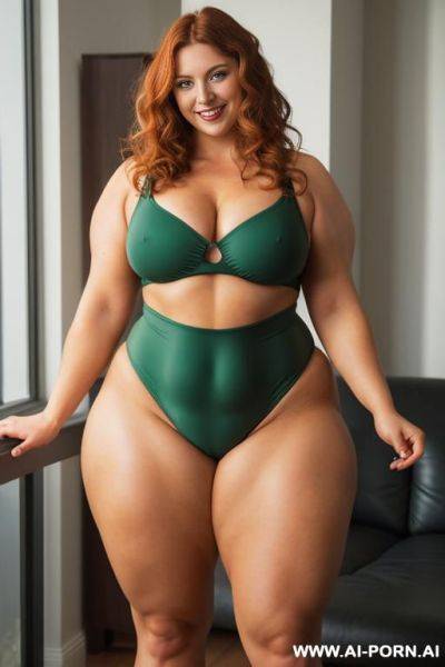Obese, huge muscular bulked up thighs, strong muscled obese legs, wide hips, huge legs, obese thighs, bulked up thighs, biggest thighs, exercising - ai-porn.ai on pornintellect.com