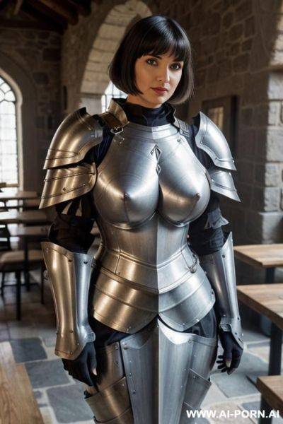 (((fully clothed in a armor outfit))), gigantic breasts, massive breasts, extremely gigantic boobs, perfectly round firm butt, big lips, perfect breasts, aroused, elegant hips, tapered waist, gigantic - ai-porn.ai on pornintellect.com