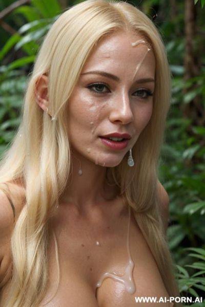 Blonde, golden crown, straight hair, long hair, - ai-porn.ai on pornintellect.com