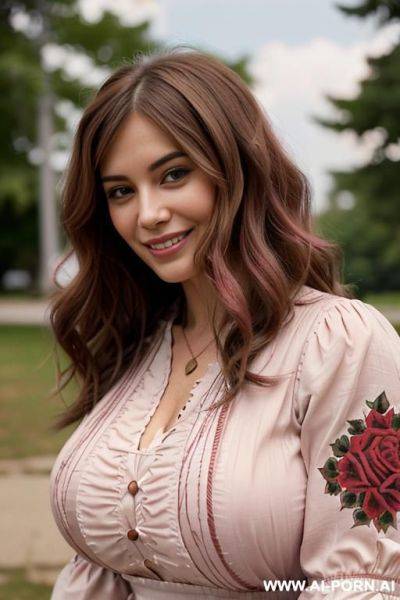 Close! immersive expression. spoiled milfy russian hooker. long wavy hair. closeup in decent clothes. she is naturally tanned. real-life sei-ra sodes-hiro! in an arousement park. it seems as if she closely gives me a handjob. - ai-porn.ai - Russia - county Hooker on pornintellect.com