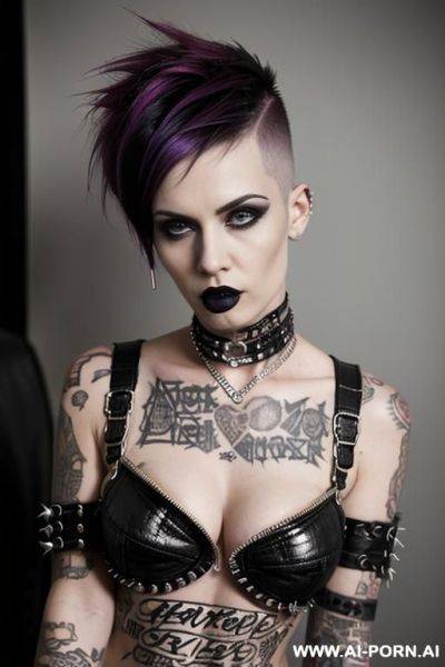 Bad woman, punk woman, serious, vi from arcane serie - ai-porn.ai on pornintellect.com
