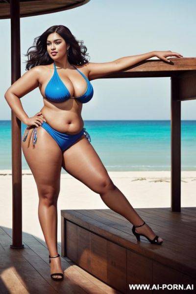 Extra thicc, enormous hips, bbw, 300 lbs, pear shaped, mexican, tan, great makeup, supermodel, tight shirt - ai-porn.ai - Mexico on pornintellect.com