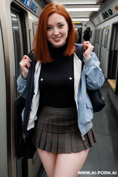 Half-length photo, dinamyc angle, as a setting in the river, a fat chubby obese fat thick and bbw redhead british, she is washing clothes. she has lovehandless and a soft medium tummy. she - ai-porn.ai - Britain on pornintellect.com