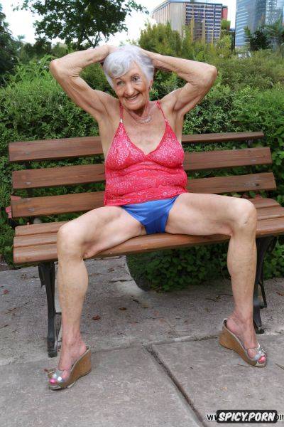 Old skinny wrinkled granny in detailed short shorts shows open pussy - spicy.porn on pornintellect.com