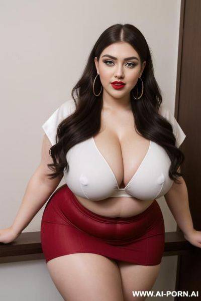 (wide body) (extra thicc) (300 pounds) (super plump) (sexy pose) (gorgeous model) ((full lips)) (((big eyes))) (lush hair) (photoshoot) (((ahegao))) (seductive) ((hourglass figure)) (leaning in) (hand in - ai-porn.ai on pornintellect.com
