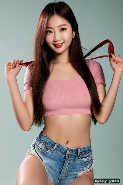 Pulling down shirt collar, seo yea ji, shin se kyung, smiling seductively - spicy.porn - North Korea on pornintellect.com