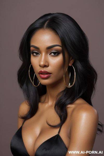 ((((2 women)))) ((sexy poses)) (photoshoot) ((gorgeous models)) (((full lips))) (lush hair) (hoop earrings) ((goddesses)) ((seductive)) (((hourglass figures))) (hands in hair) (flowing hair) (very pretty faces) (soft cotton fabric) (2 black women) - ai-porn.ai on pornintellect.com