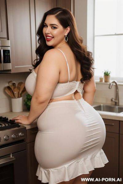 (very obese) (massive ass) (300 pounds) (fat face) (chubby arms) big woman) (pear shaped) (super wide) (soft body) (big eyes) (((laughing))) ((sexy pose)) (photoshoot) ((gorgeous model)) (((full - ai-porn.ai on pornintellect.com