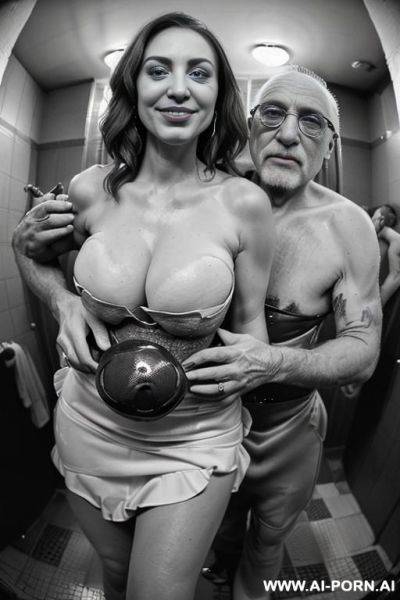 ((((view fish eye lens view)))) ((((view fish eye lens view)))) ((((medium shot)))) ((((hugging lot oldman behind )))) ((((party inside an men bathroom)))) ((((keep same face)))) pretty face italian - ai-porn.ai - Italy on pornintellect.com