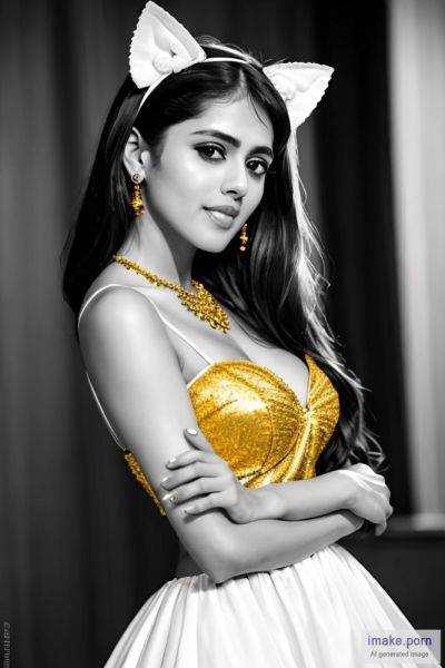 Genelia D'Souza french maid dress in black and white color with... - imake.porn - France on pornintellect.com