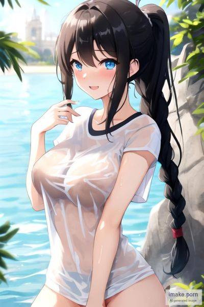 Wet Shirt (LORA), T-shirt, Single Girl, Standing, Teen 18+,... - imake.porn on pornintellect.com