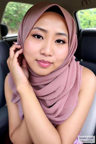 Malay girls, 40 years old, wearing hijab in car, blow job her... - imake.porn on pornintellect.com