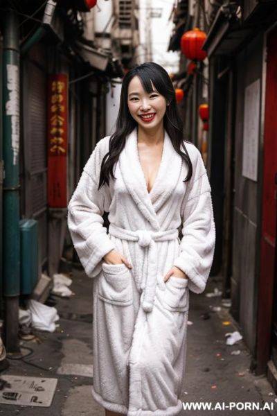 Messy chinese woman in tra alley corner, pubic hair - ai-porn.ai - China on pornintellect.com