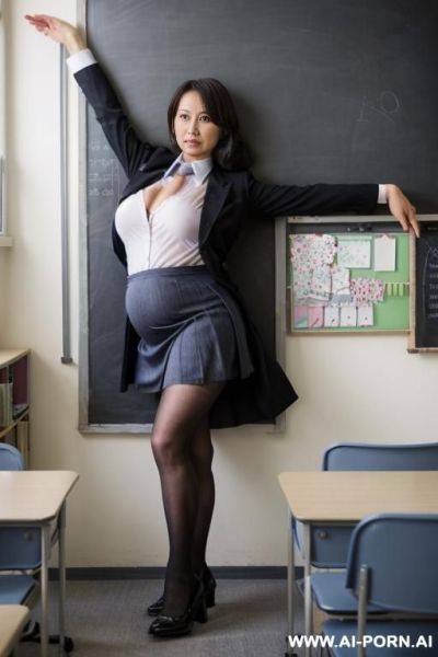 Huge pregnant belly, spreading legs, wet pussy, big round bresst, orgasm, - ai-porn.ai on pornintellect.com