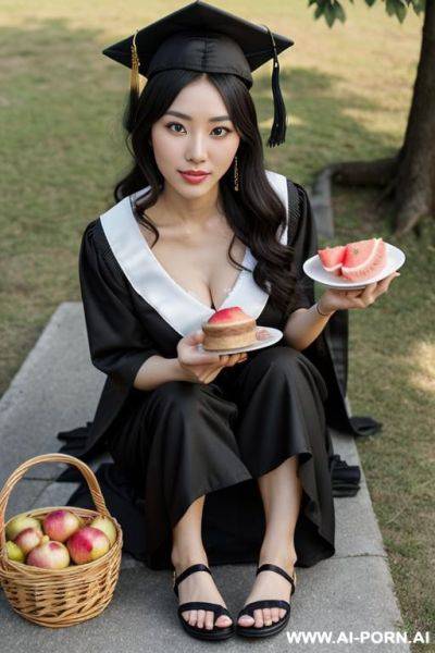 Very white skin, 矮, 没有皱纹, 发簪, 中国传统服饰, 颧骨不突出, 红唇, 丰满, 圆脸, 端庄, 高鼻梁, very big eyes, 低颧骨, low eyes, chinese traditional - ai-porn.ai - China on pornintellect.com