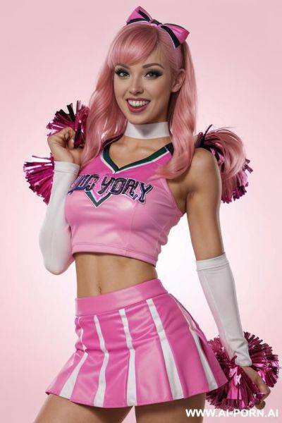 Sexy cheerleader posing, flashing her pussy - ai-porn.ai on pornintellect.com