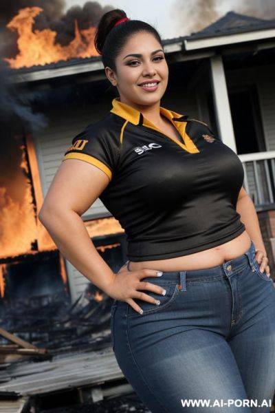 Hot mexican woman, chola, heavy makeup, chicana, wide hips, extremely fat, rotund - ai-porn.ai - Mexico on pornintellect.com